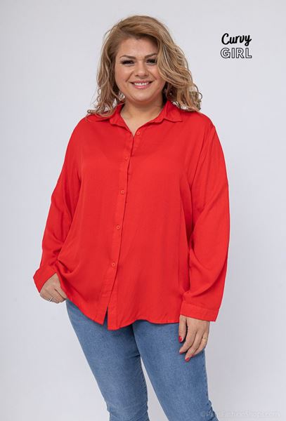 Picture of CURVY GIRL LONG SLEEVED FLUID SHIRT